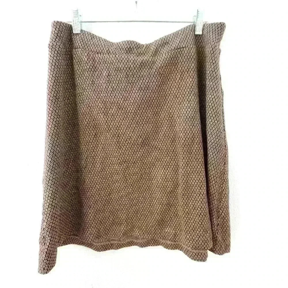 J‎ Jill Ponte Knit A Line Skirt Medium Knee Length Geometric Pattern
